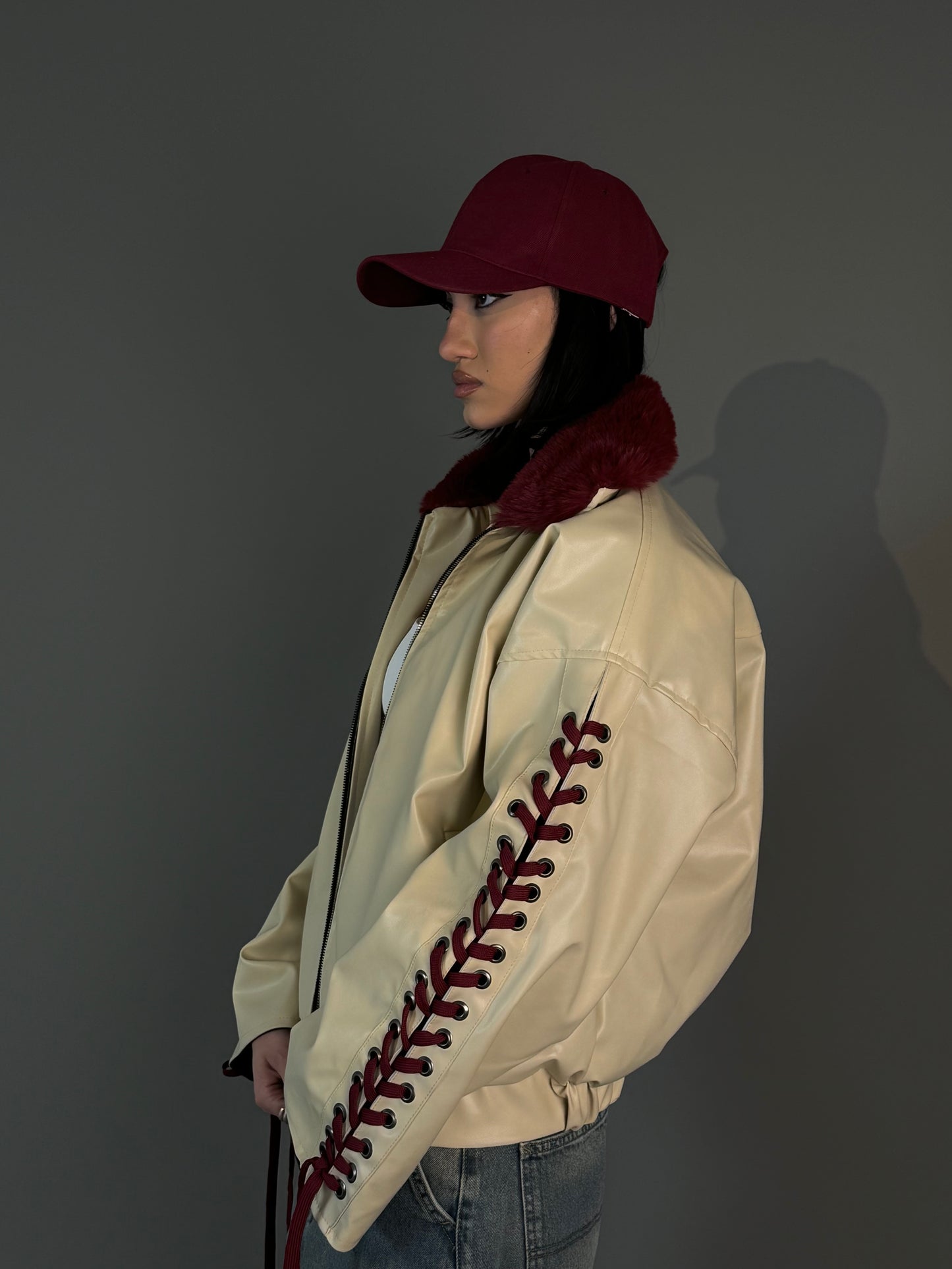 The leather x fur rider jacket.