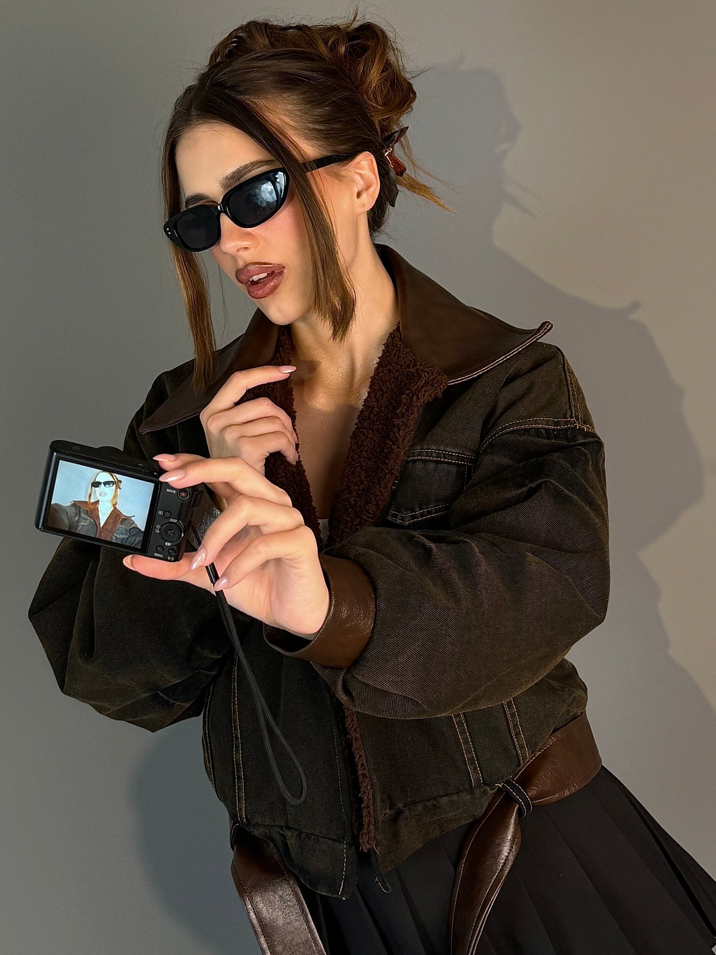 The Burnt Brown denim jacket (pre order)