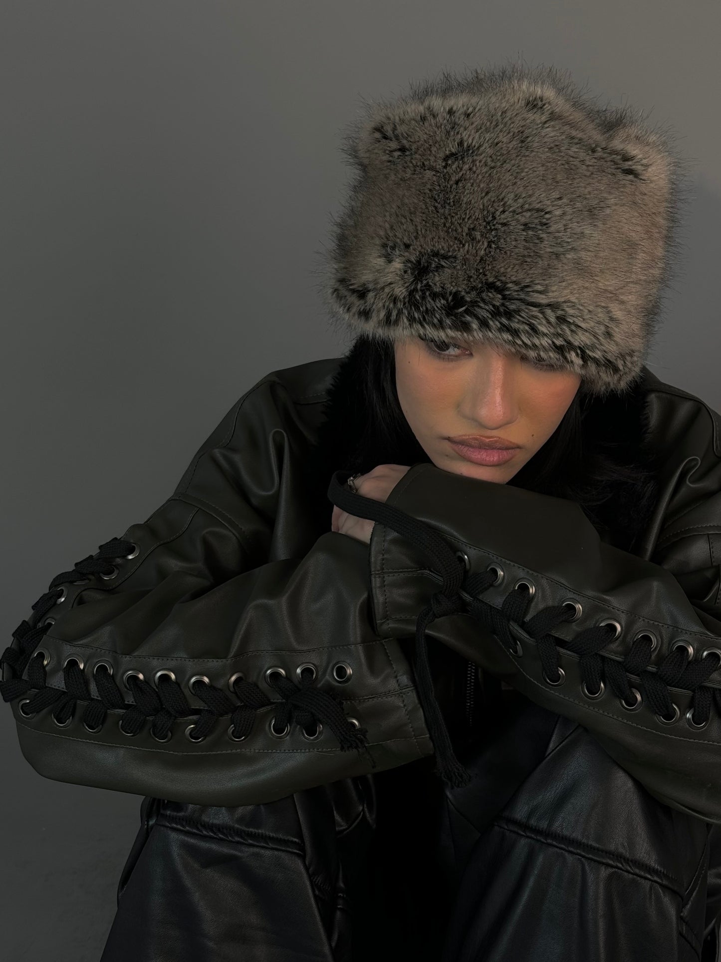 The leather x fur rider jacket.