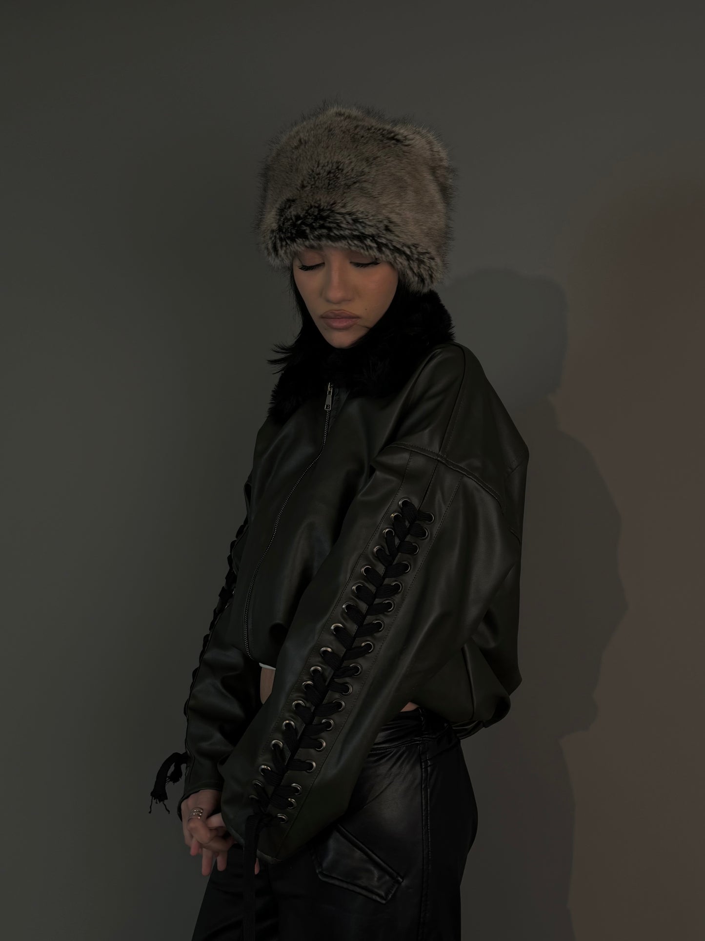 The leather x fur rider jacket.