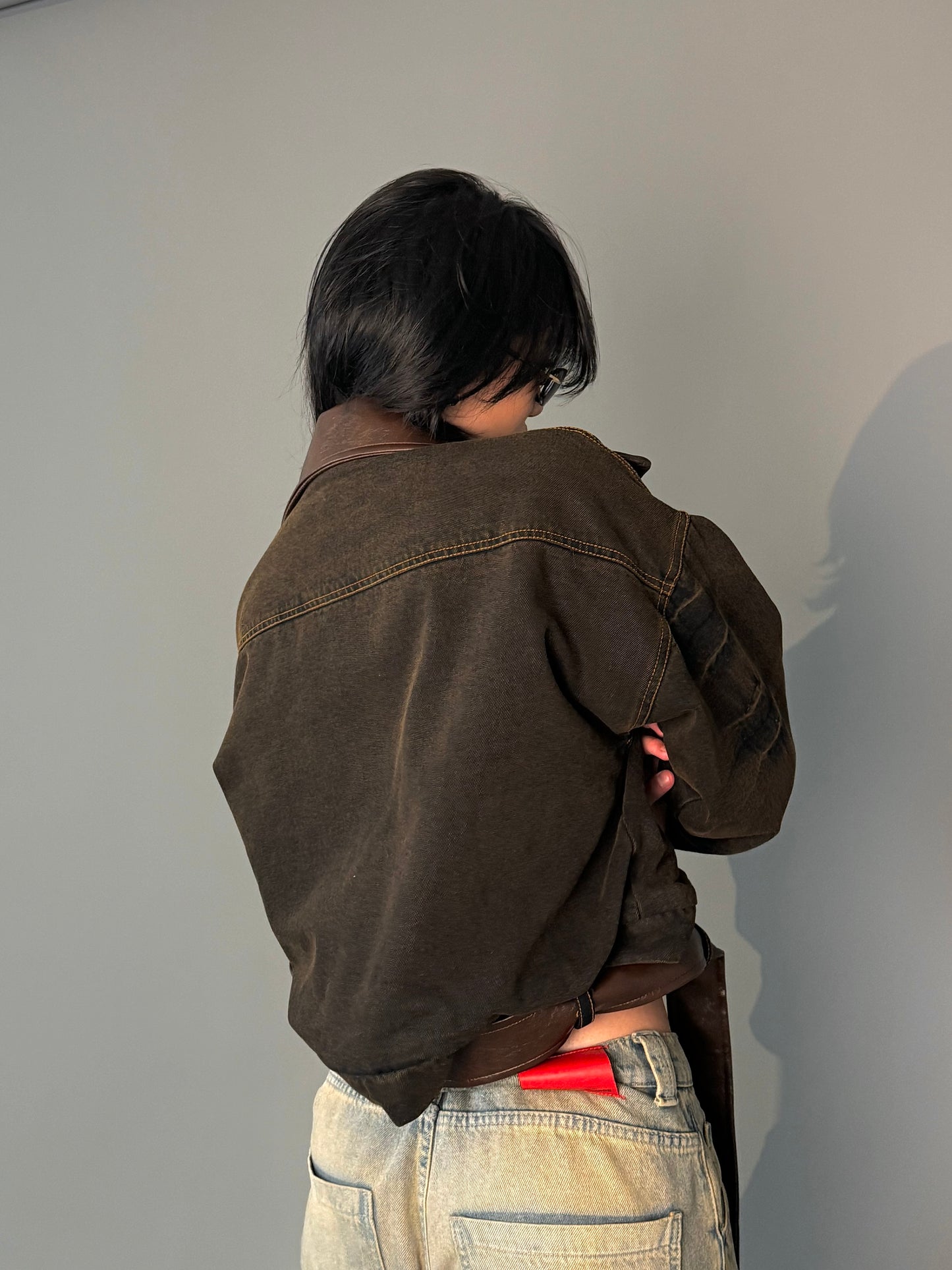 The Burnt Brown denim jacket (pre order)