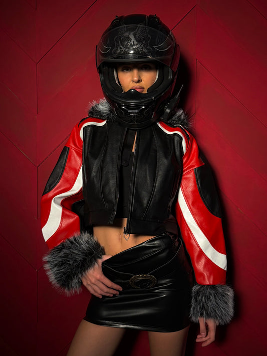 Femme Biker Jacket ( velvet thermal inside )