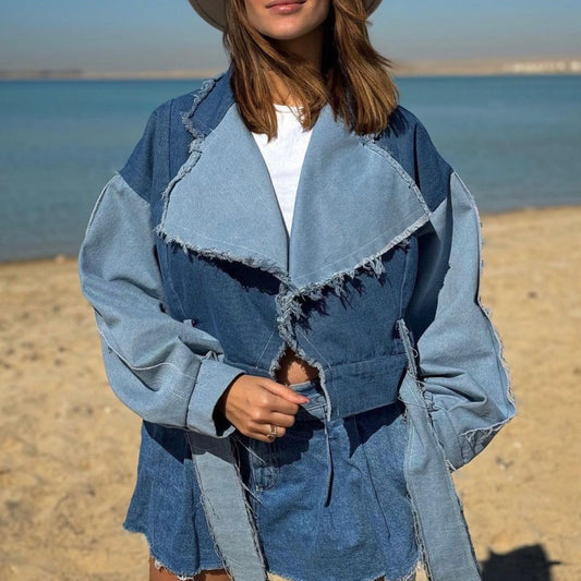 Shades Of Blue Denim Jacket (pre-order)