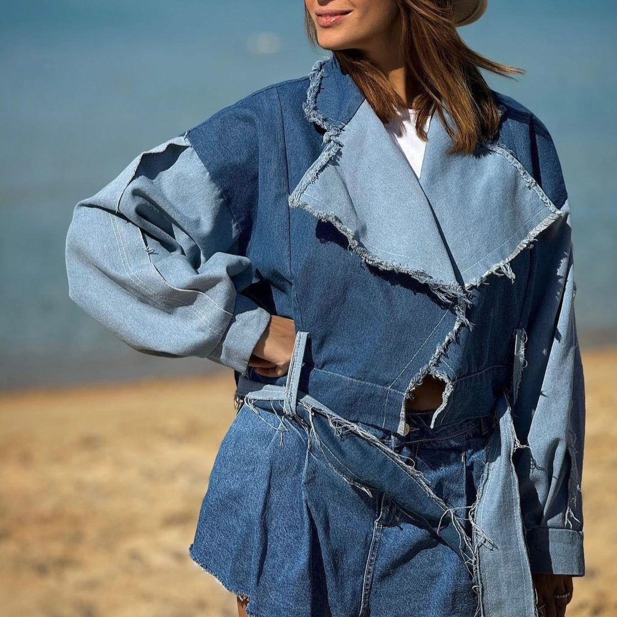 Shades Of Blue Denim Jacket (pre-order)
