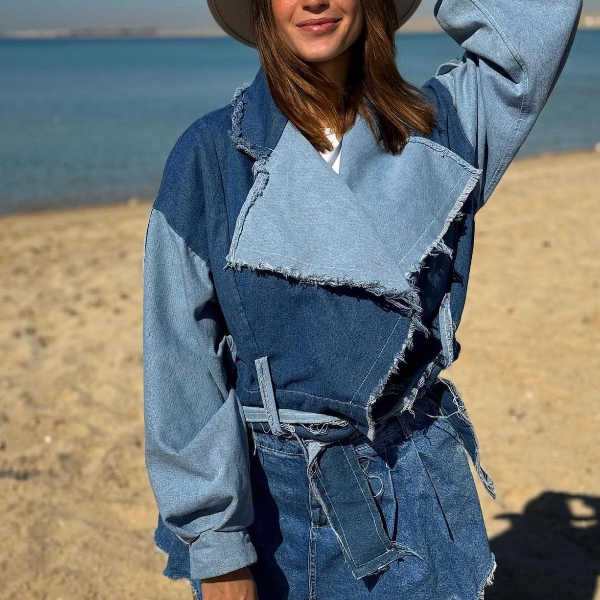 Shades Of Blue Denim Jacket (pre-order)